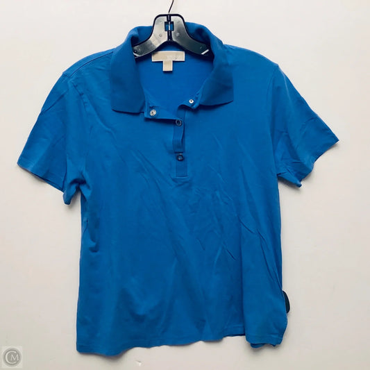 Top Short Sleeve Designer By Michael Kors In Blue, Size: L