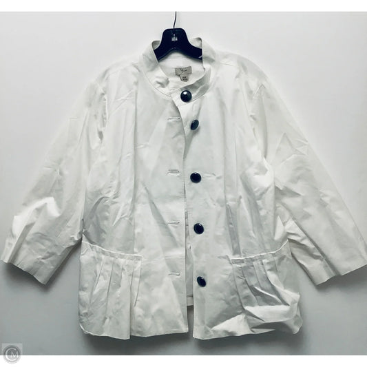 Blazer By Clothes Mentor In White, Size: 2x