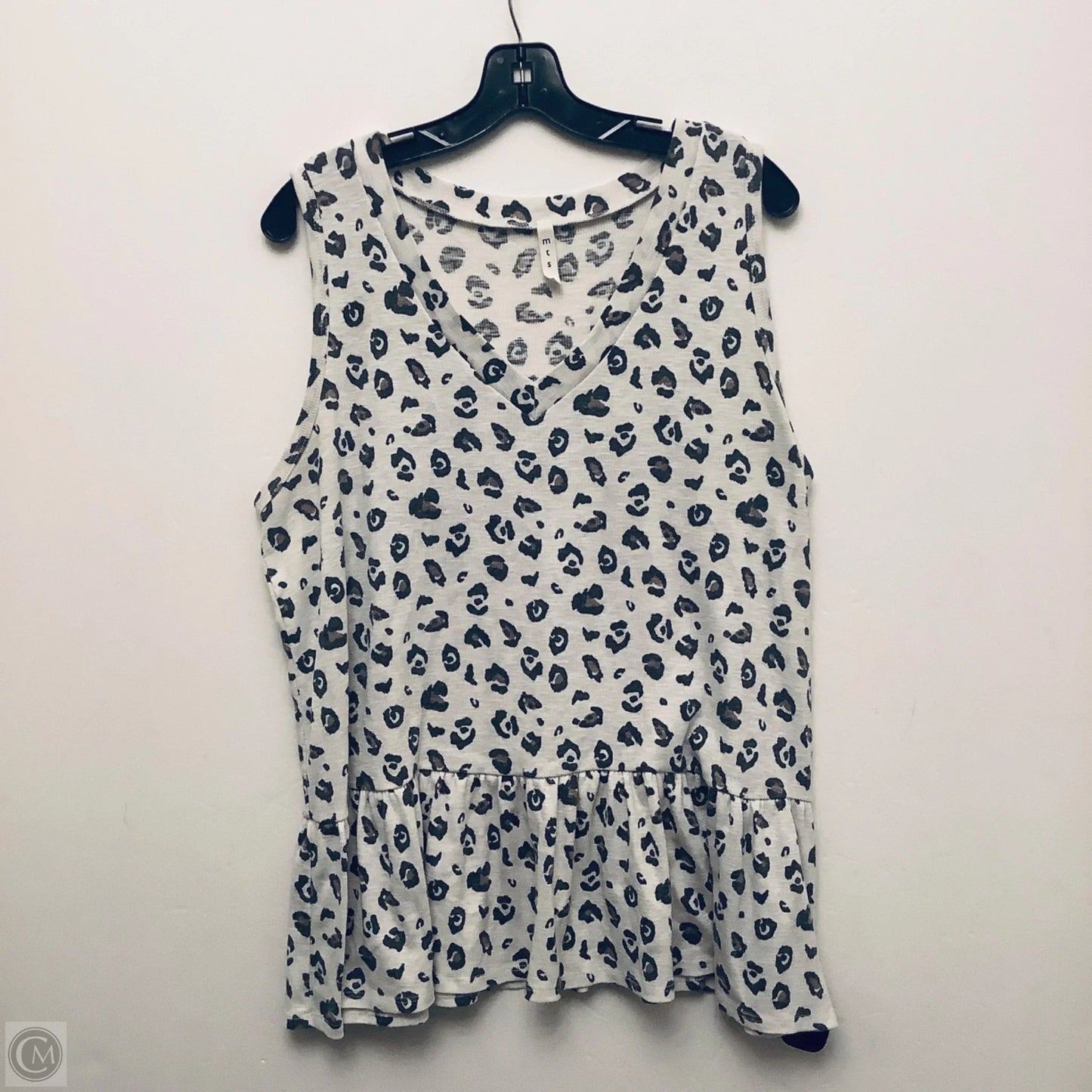Top Sleeveless By Mts In Animal Print, Size: 1x
