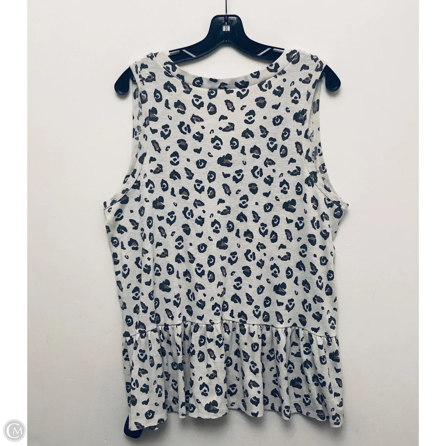 Top Sleeveless By Mts In Animal Print, Size: 1x