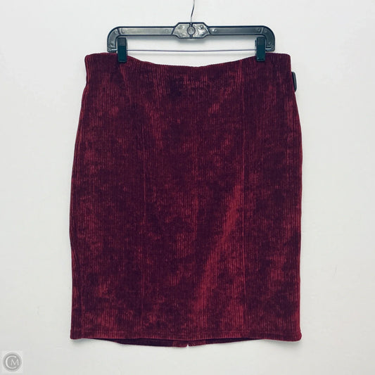 Skirt Midi By Kate Kasin In Maroon, Size: 2x