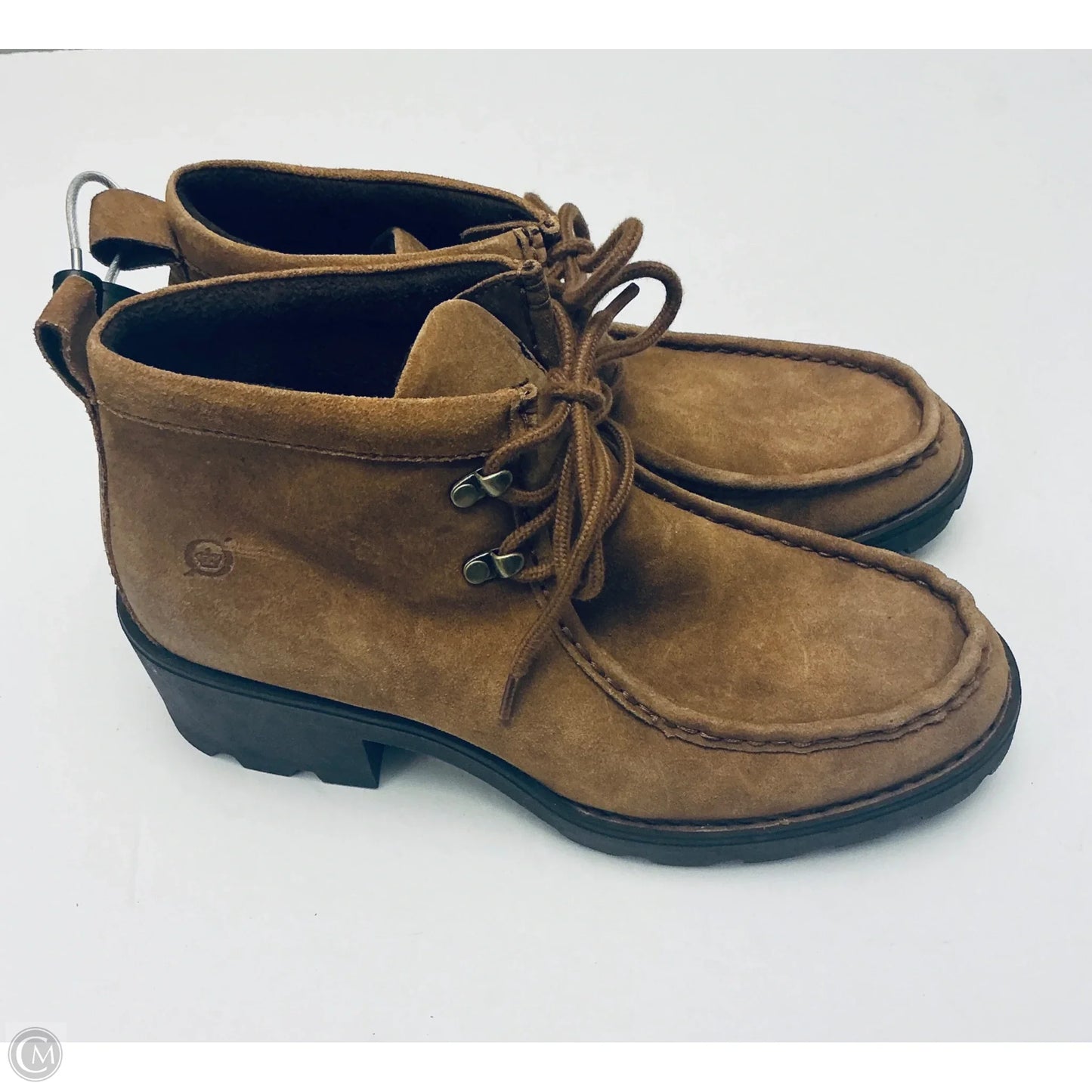 Boots Ankle Heels By Born In Brown, Size: 9.5