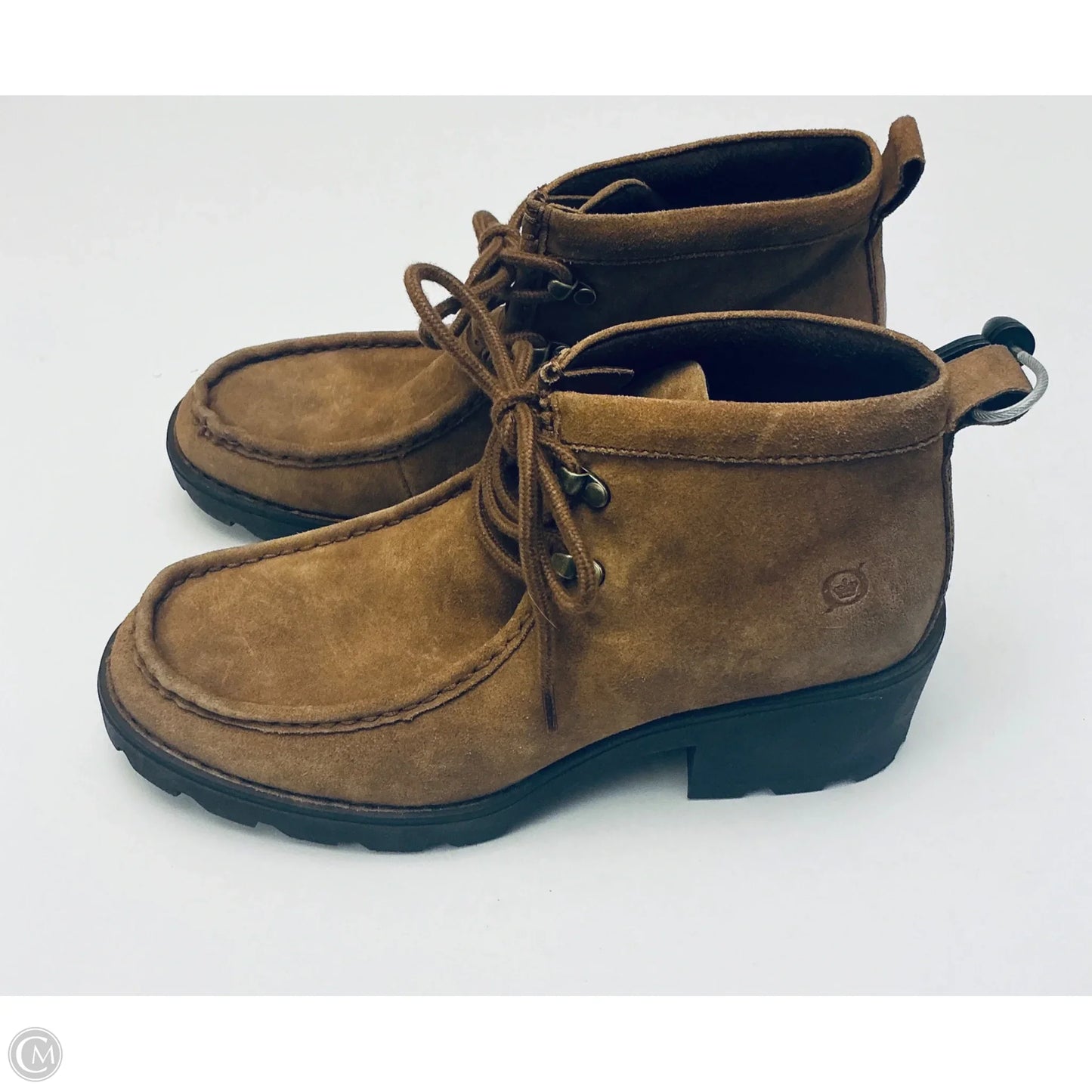 Boots Ankle Heels By Born In Brown, Size: 9.5