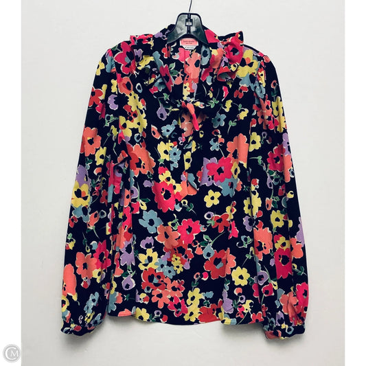 Top Long Sleeve Designer By Kate Spade In Floral Print, Size: Xl