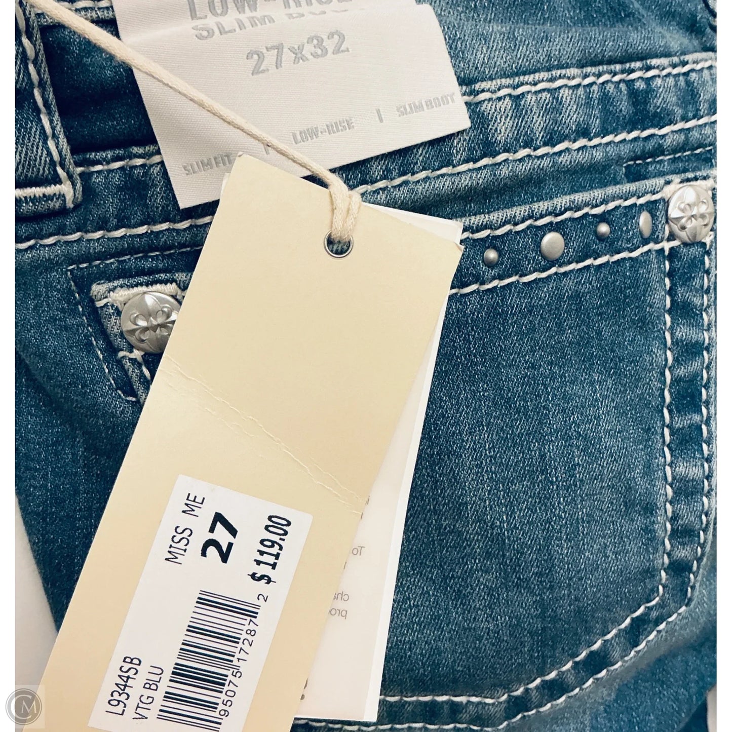 Jeans Boot Cut By Miss Me In Blue Denim, Size: 4