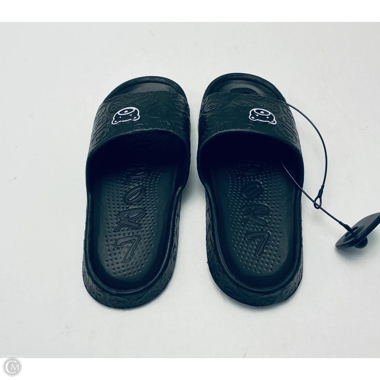 Sandals Flats By Clothes Mentor In Black, Size: 9