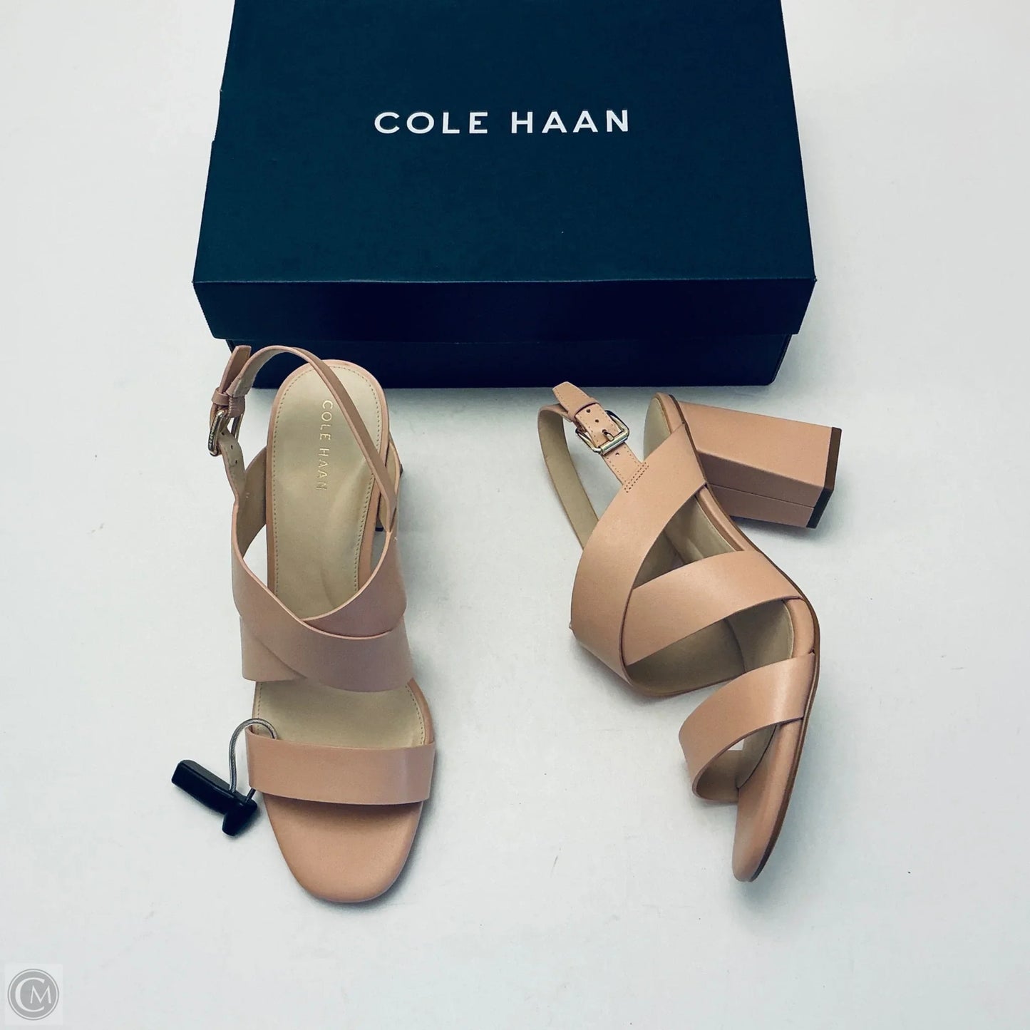 Sandals Heels Block By Cole-haan In Peach, Size: 9