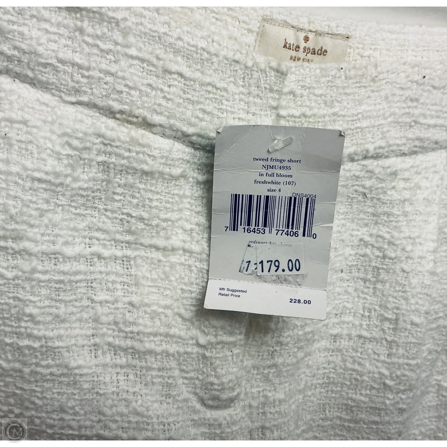 Shorts Designer By Kate Spade In White, Size: 4