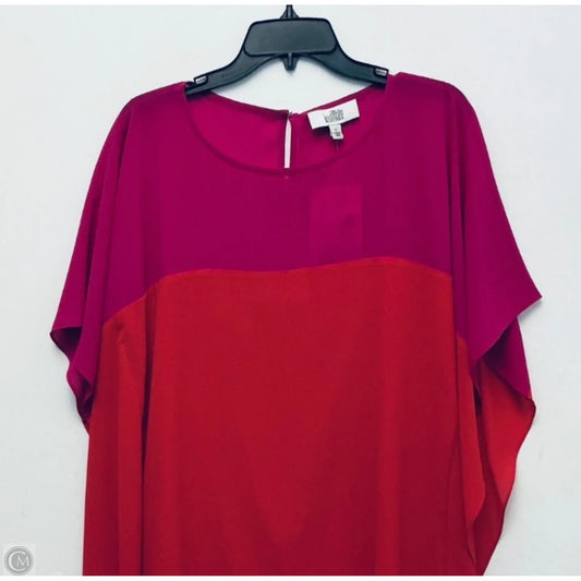 Dress Casual Short By Badgley Mischka In Pink & Red, Size: L