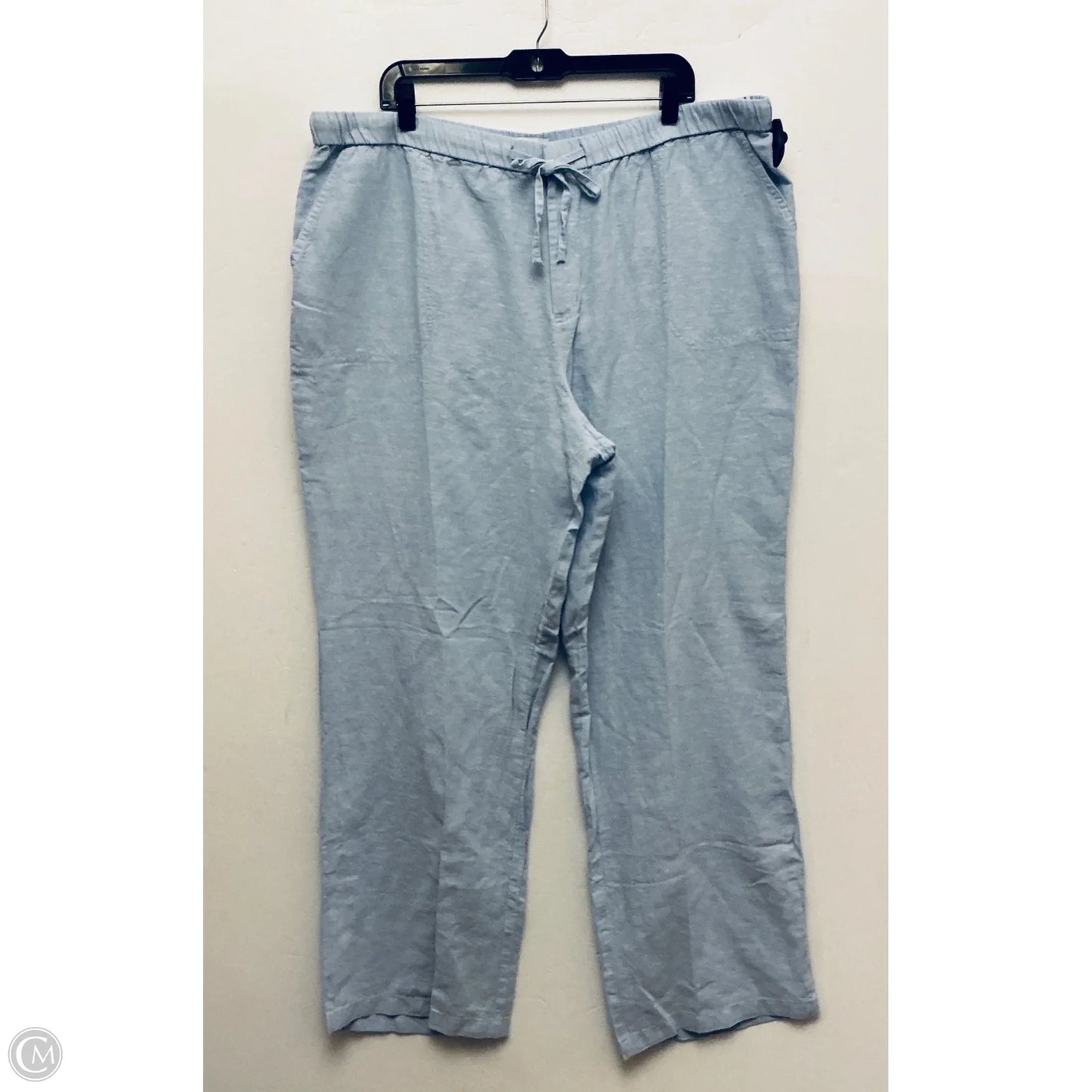 Pants Linen By Liz Claiborne In Blue, Size: Xxl