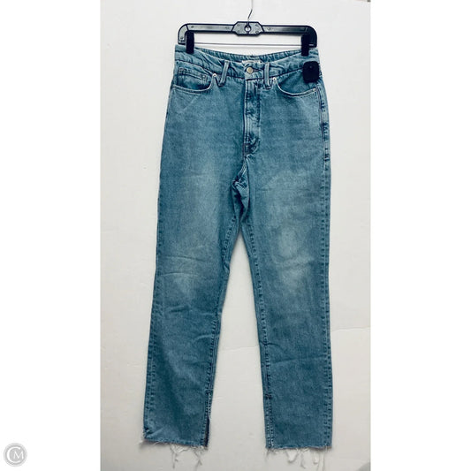 Jeans Straight By Good American In Blue Denim, Size: 8