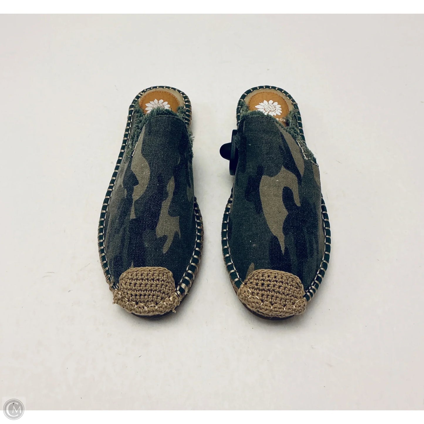 Sandals Flats By Yellow Box In Camouflage Print, Size: 8