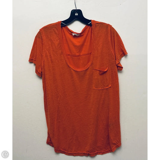 Top Short Sleeve Basic By Pol In Orange ,Size: M