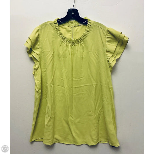 Top Short Sleeve By Jodifl In Yellow, Size: 1x