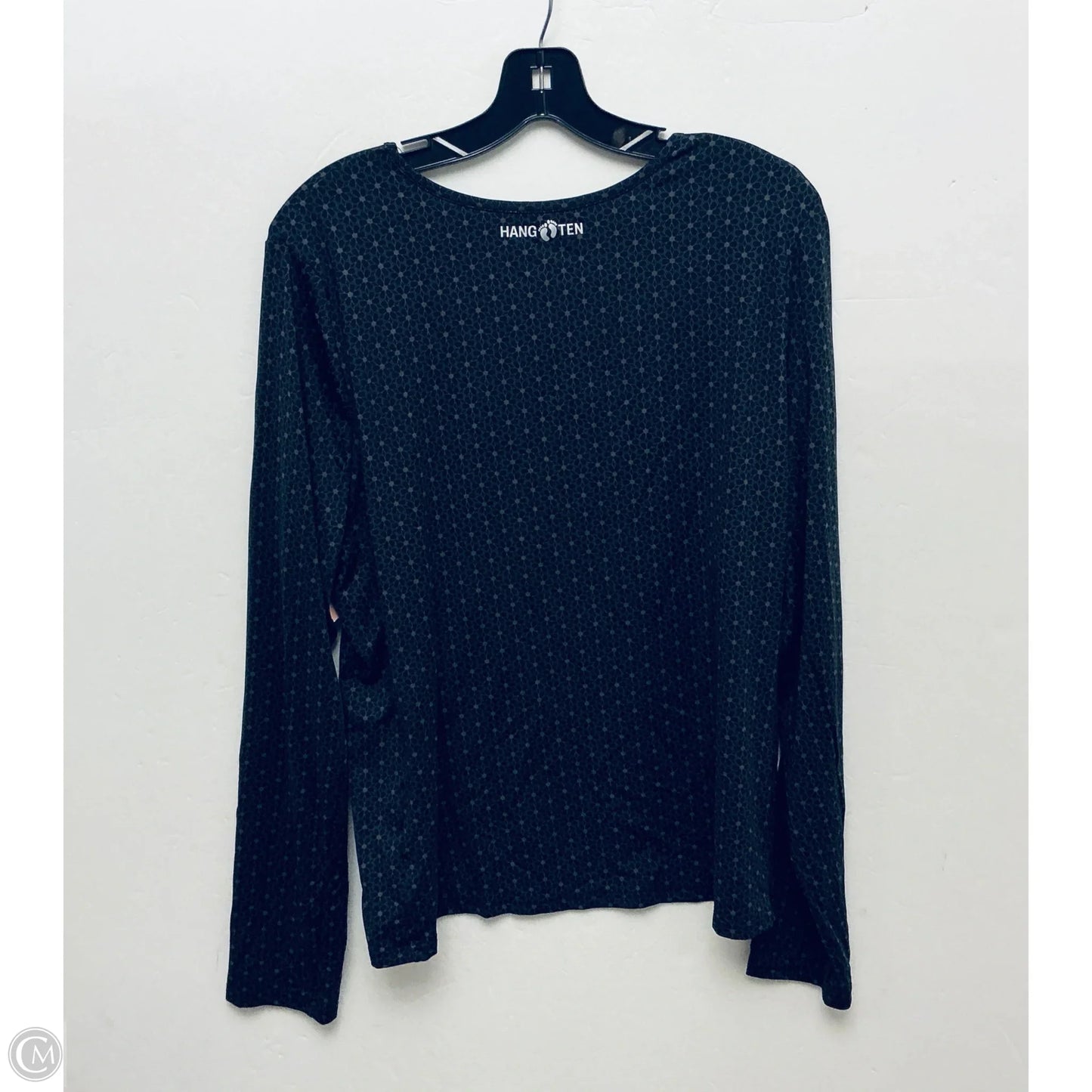 Athletic Top Long Sleeve Crewneck By Hang Ten In Black, Size: Xxl