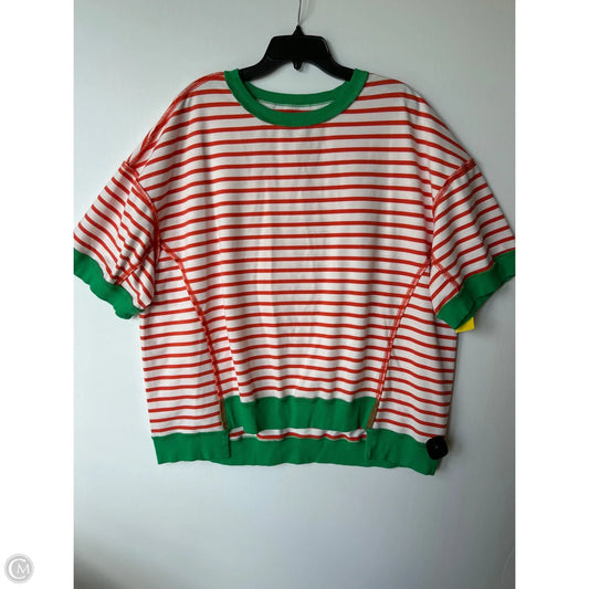Top Short Sleeve By Clothes Mentor In Striped Pattern, Size: Xl