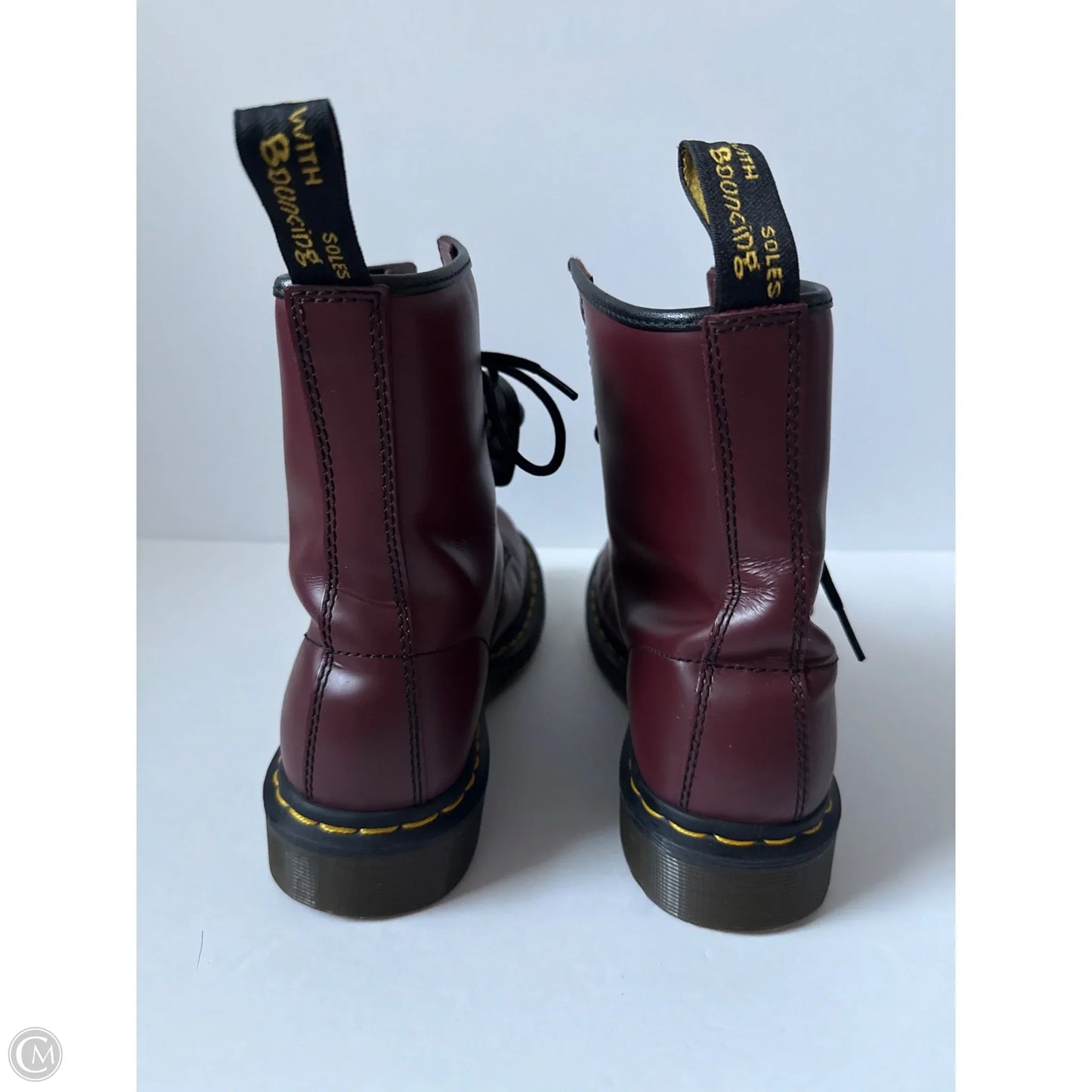 Boots Combat By Dr Martens In Maroon, Size: 9