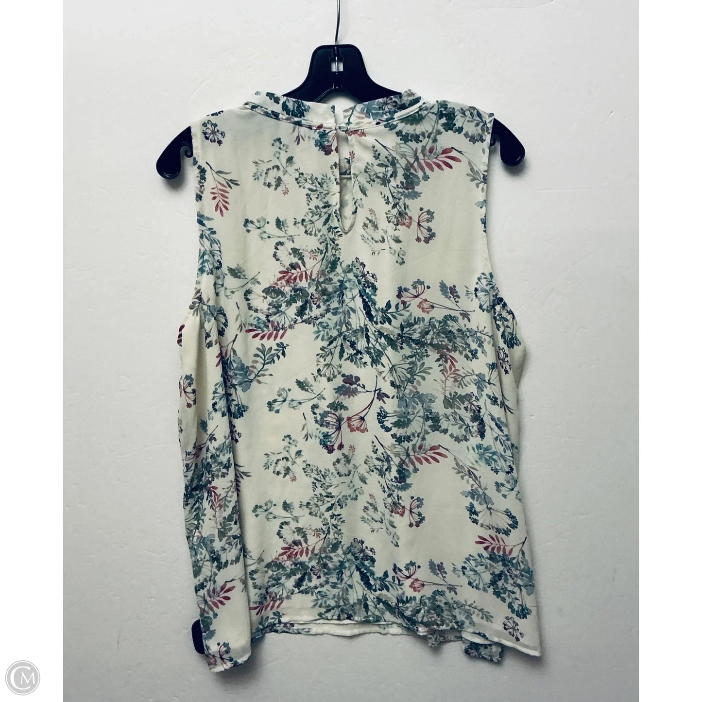 Top Sleeveless By Vince Camuto In Floral Print, Size: 1x