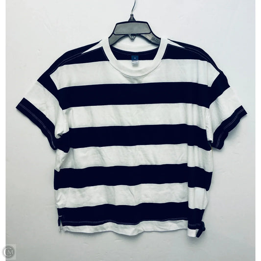 Top Short Sleeve By Old Navy In Striped Pattern, Size: M