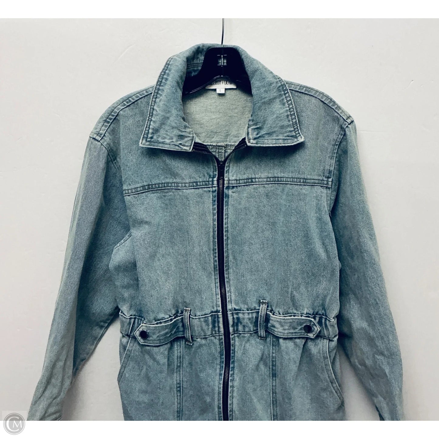 Dress Denim By Clothes Mentor In Blue Denim, Size: L