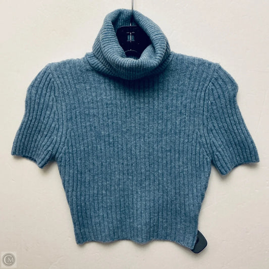 Sweater Short Sleeve By Zara In Blue, Size: Xs