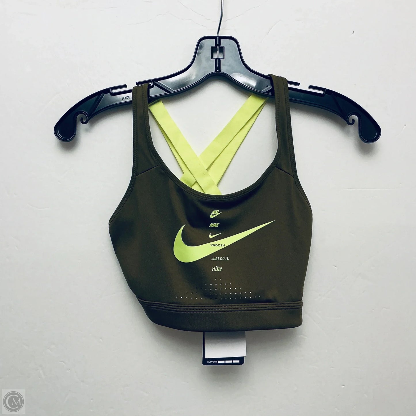 Athletic Bra By Nike In Green, Size: S