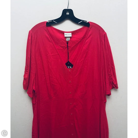 Dress Casual Midi By Ava & Viv In Pink, Size: 2x