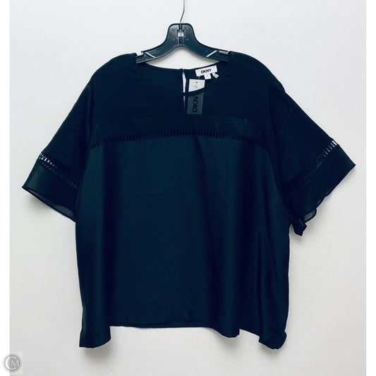 Top Short Sleeve By Dkny In Black, Size: 2x