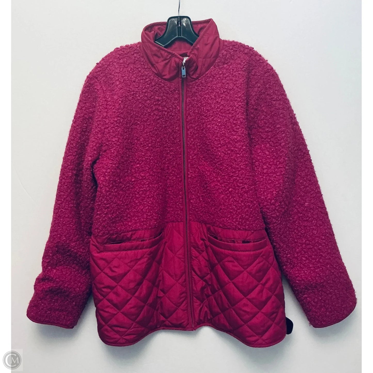 Jacket Faux Fur & Sherpa By Charter Club In Pink, Size: Xl