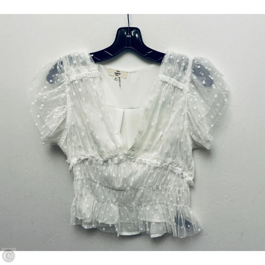 Top Short Sleeve By Entro In White, Size: M