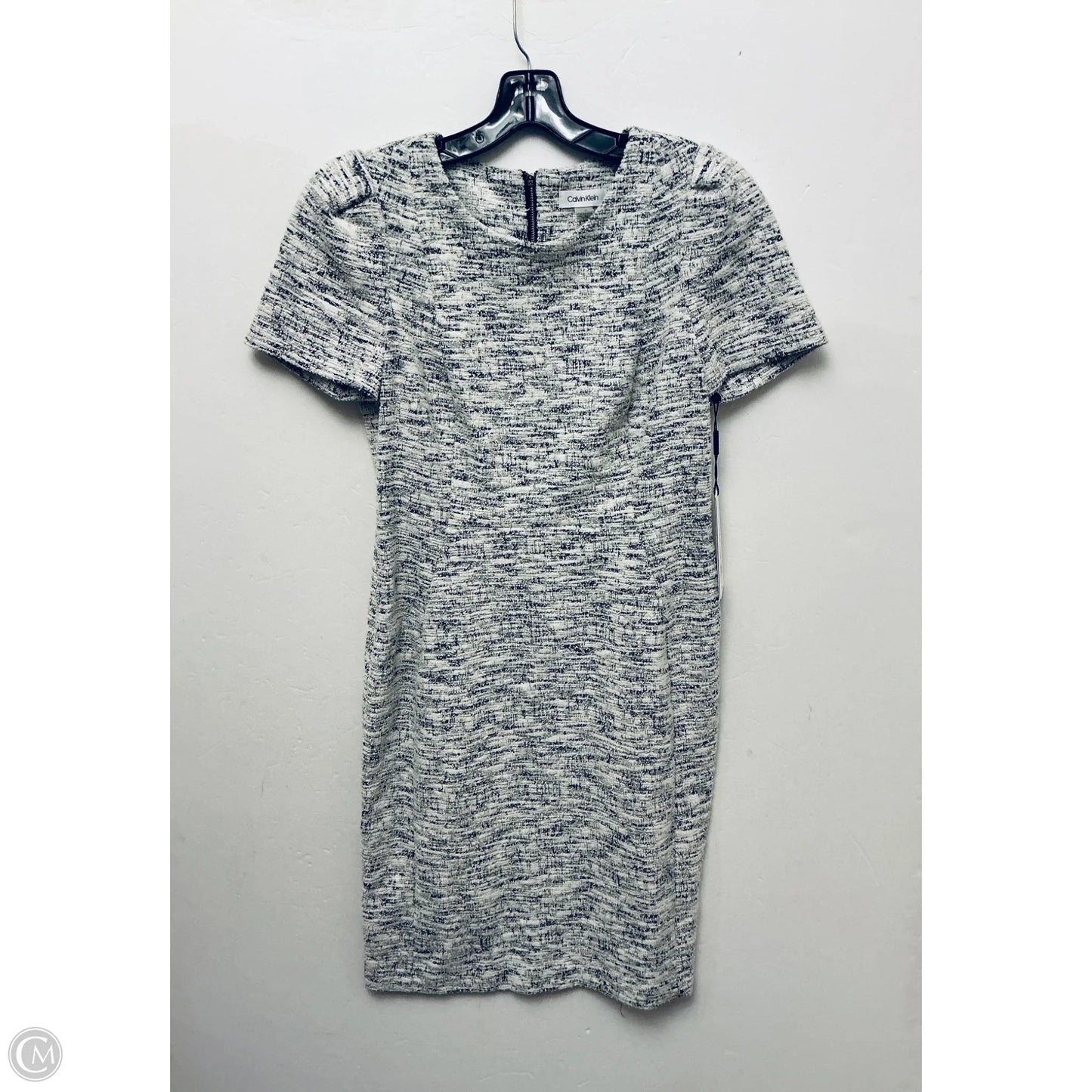 Dress Work By Calvin Klein In Grey, Size: 12