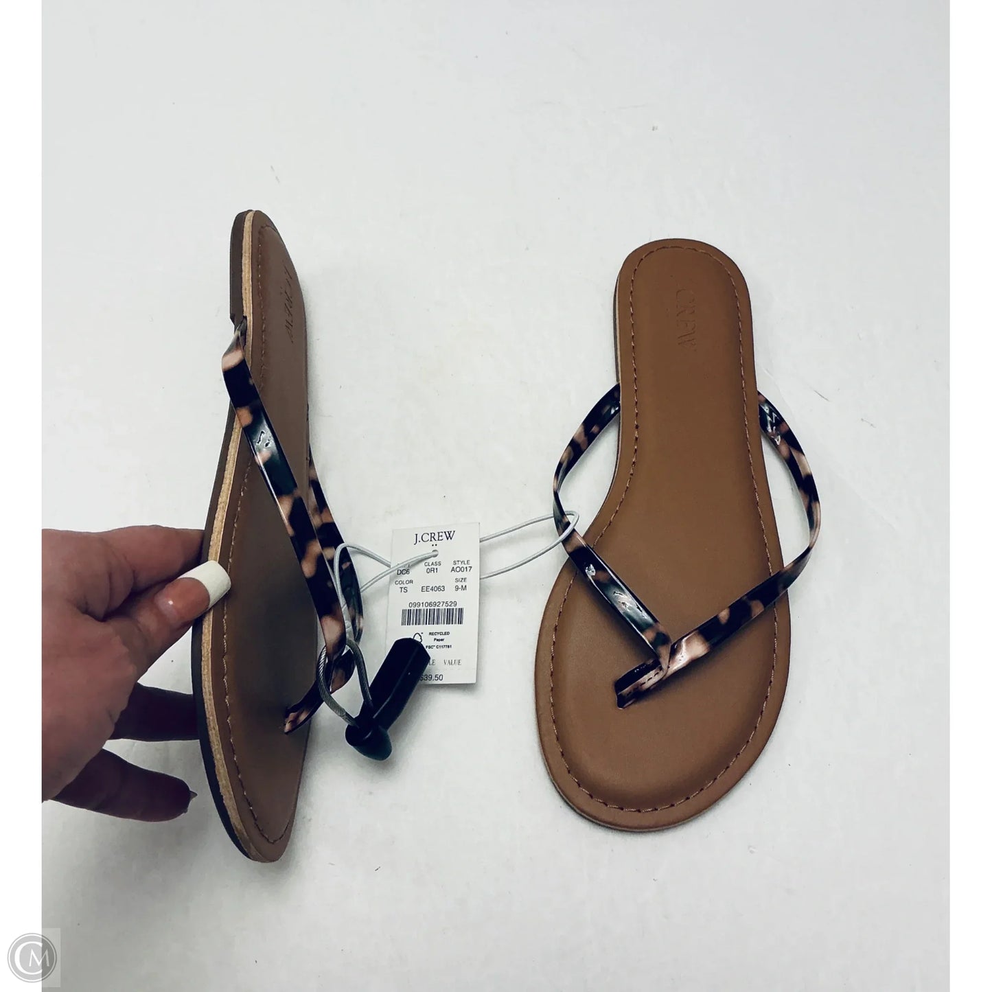 Sandals Flip Flops By J. Crew In Animal Print, Size: 9