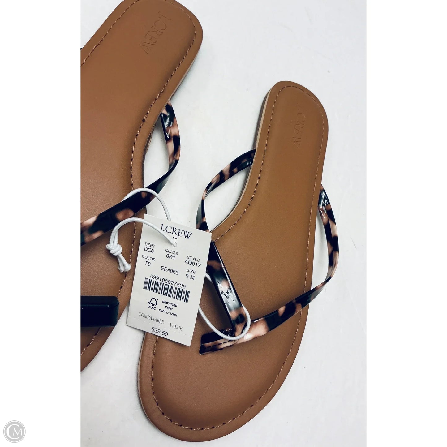Sandals Flip Flops By J. Crew In Animal Print, Size: 9