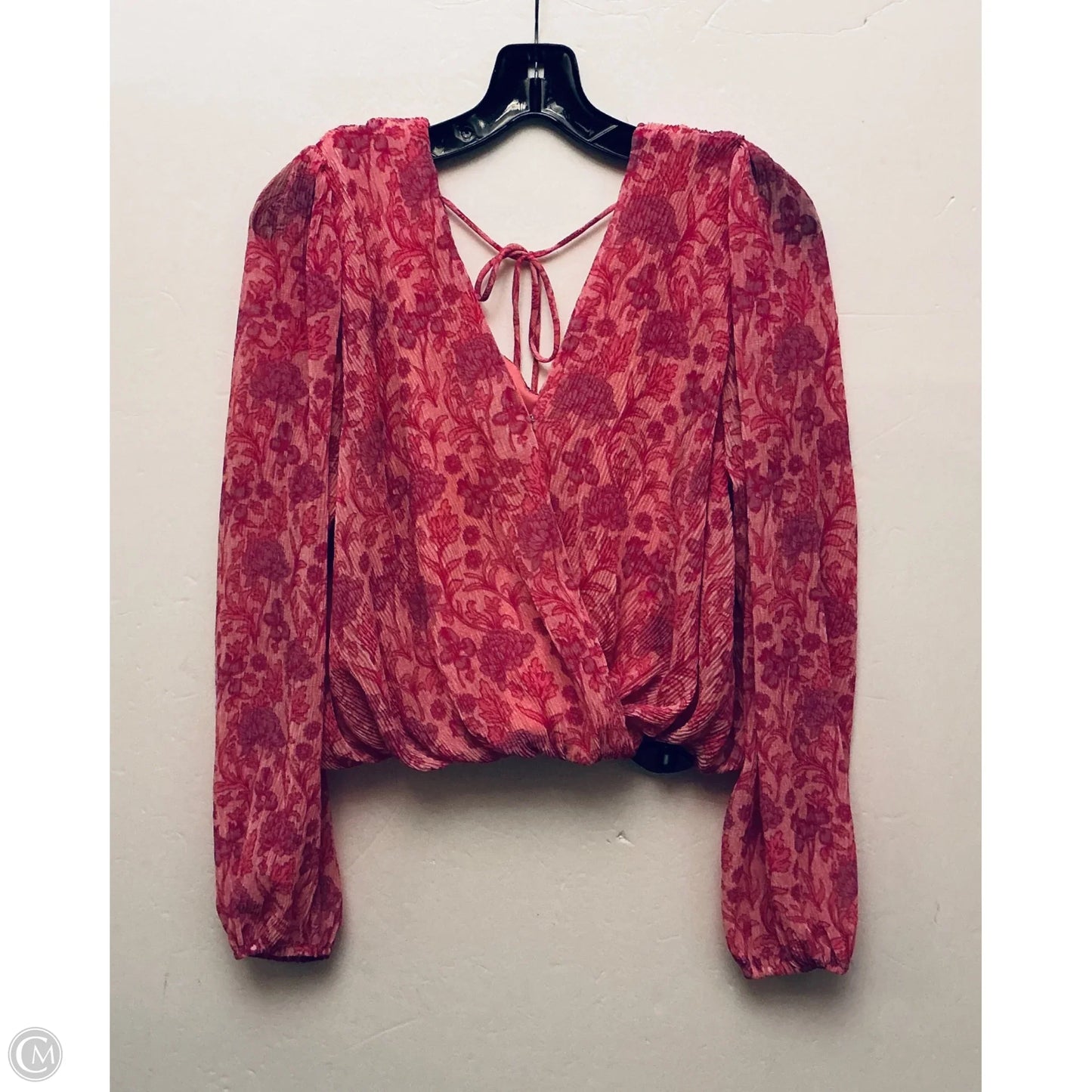 Top Long Sleeve By Japna In Pink, Size: L