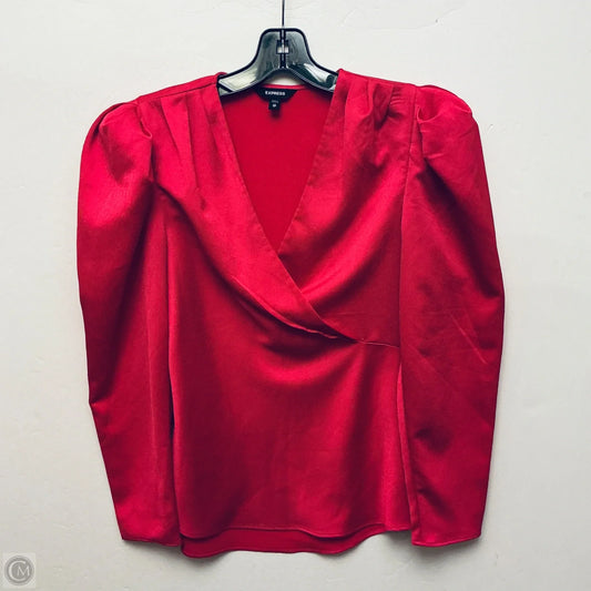 Top Long Sleeve By Express In Pink, Size: Xs