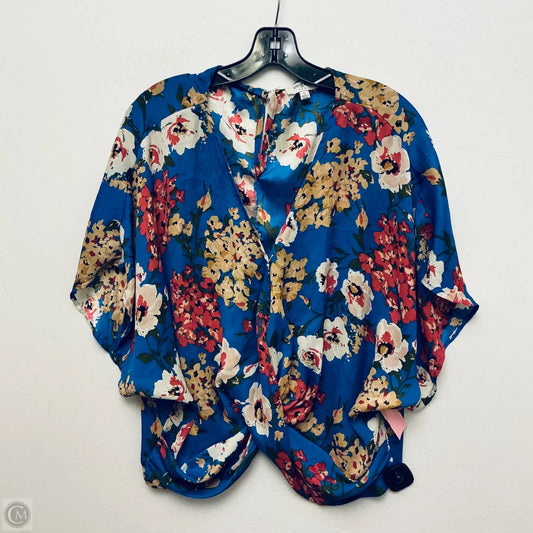 Top Short Sleeve By Umgee In Blue, Size: L
