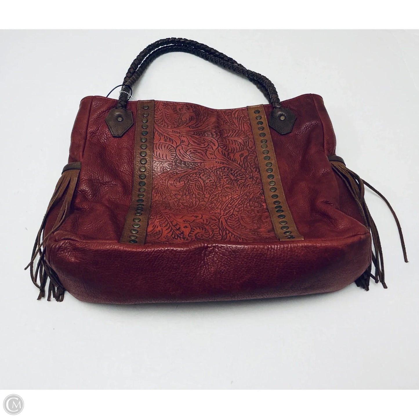 Handbag Leather By Tony Lama, Size: Large