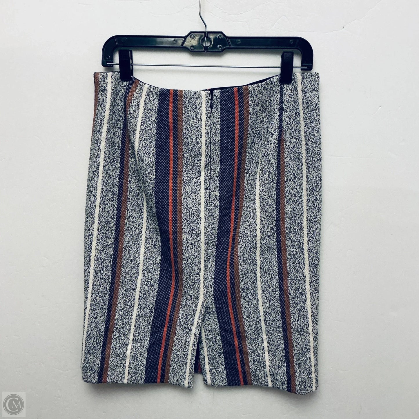 Skirt Midi By Ann Taylor In Striped Pattern, Size: 8