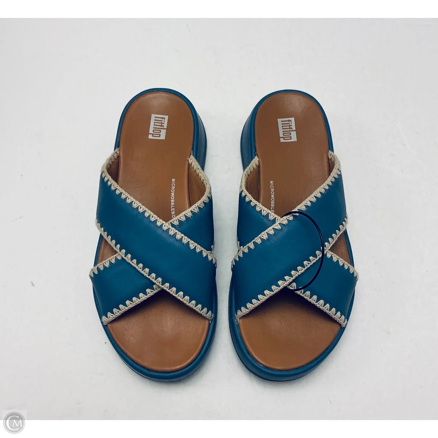 Sandals Flats By Fitflop In Blue, Size: 7