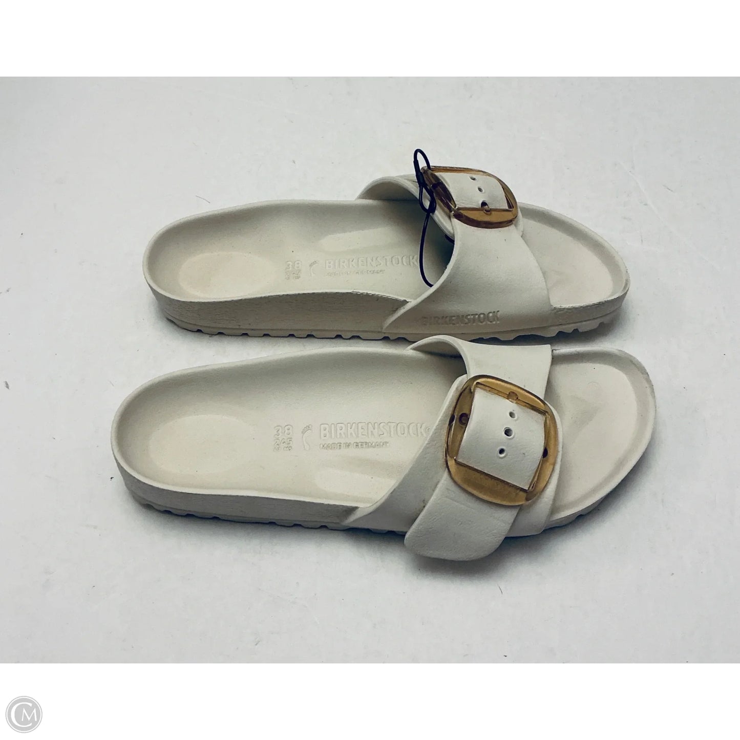 Sandals Flats By Birkenstock In White, Size: 9