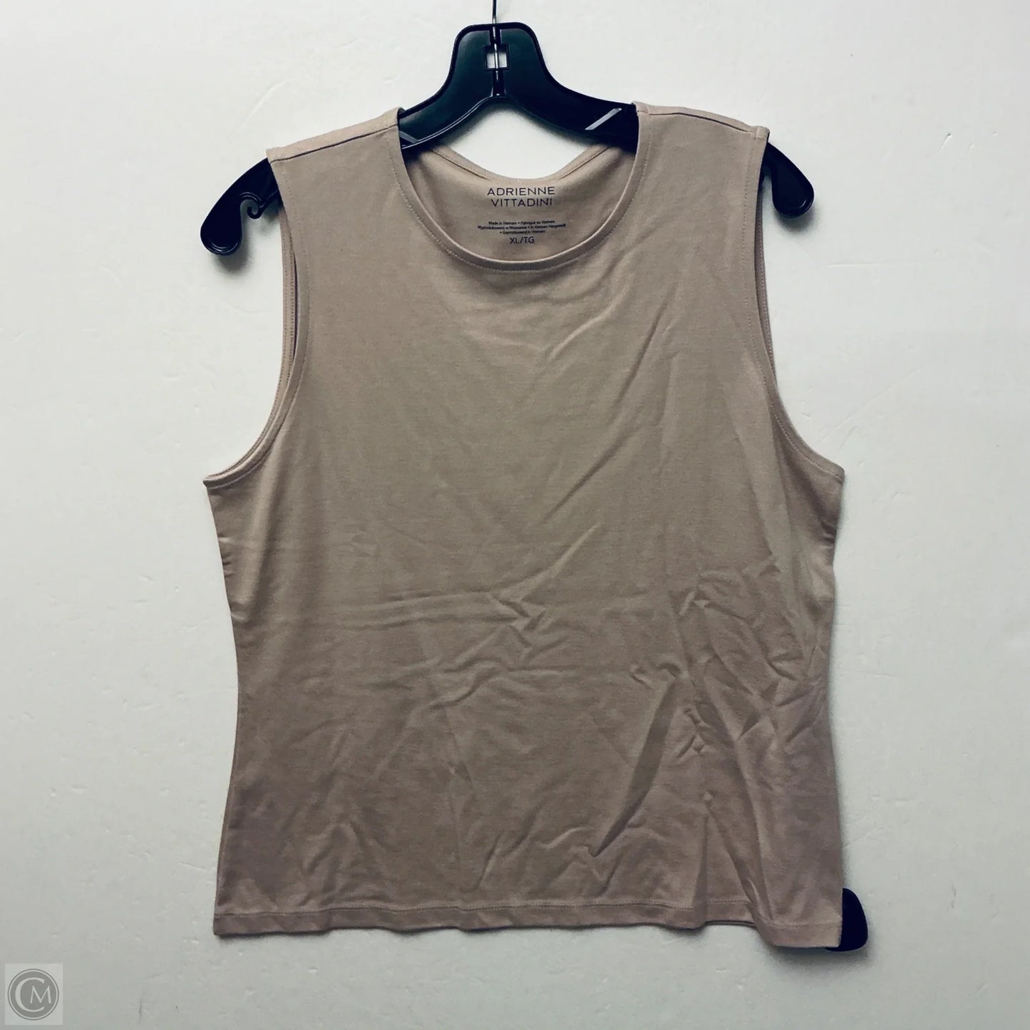 Top Sleeveless Basic By Adrienne Vittadini In Tan, Size: Xl