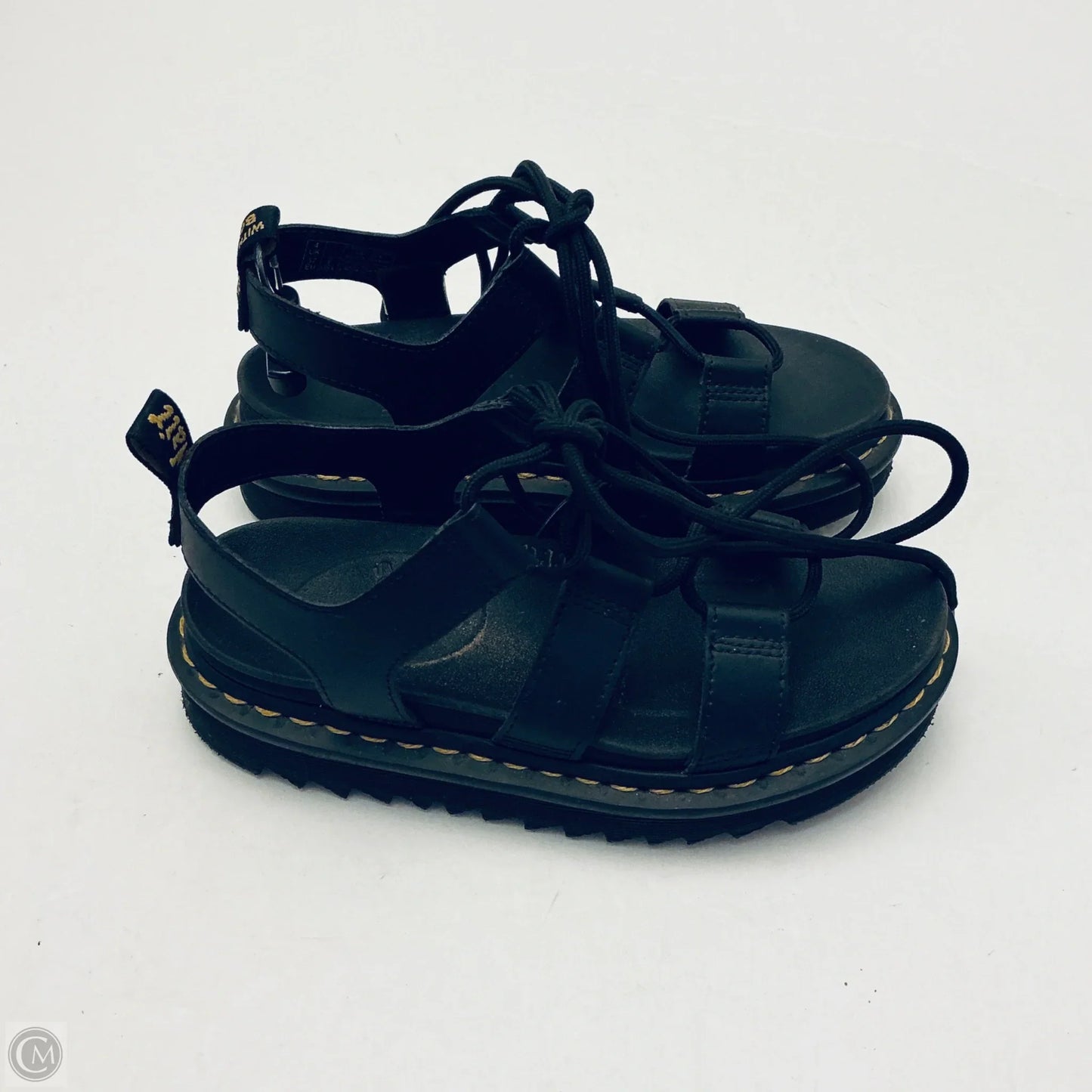 Sandals Heels Platform By Dr Martens In Black, Size: 6
