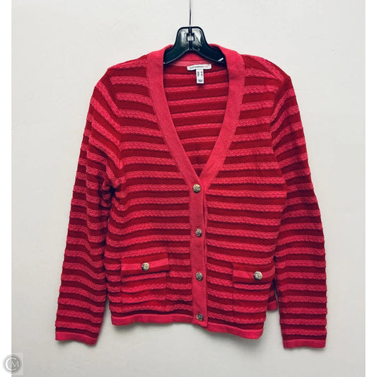 Sweater By Isaac Mizrahi Live Qvc In Pink & Red, Size: M