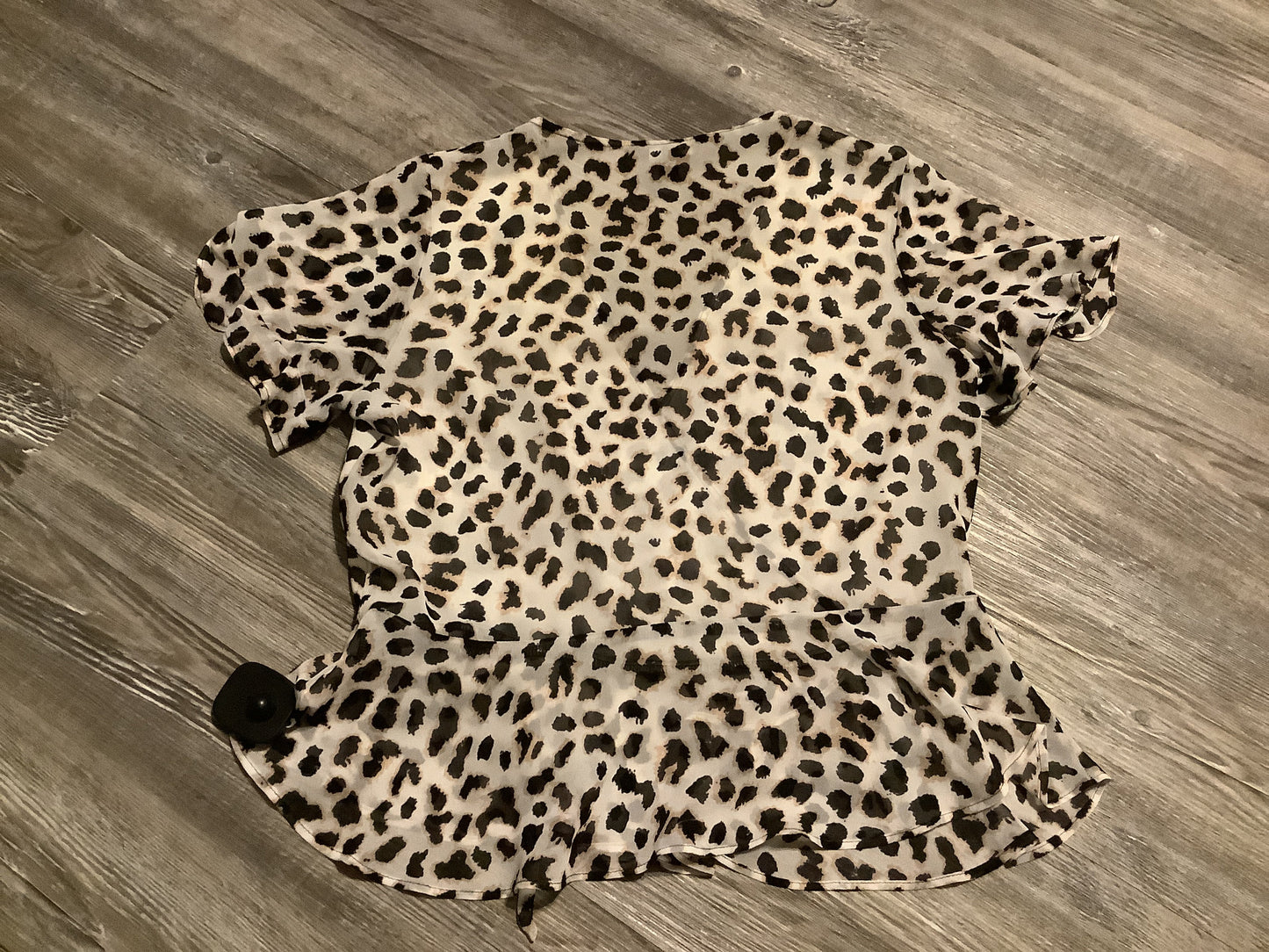 Animal Print Top Short Sleeve Express, Size S