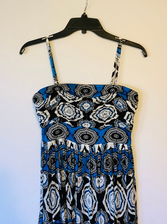 Dress Casual Midi By White House Black Market In Blue, Size: 4