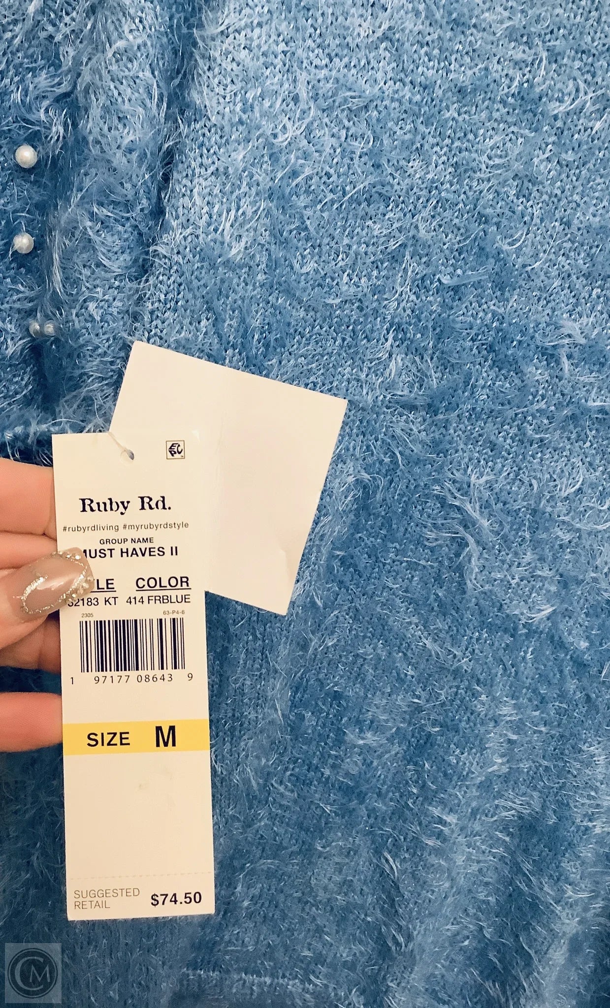 Top Long Sleeve By Ruby Rd In Blue, Size: M