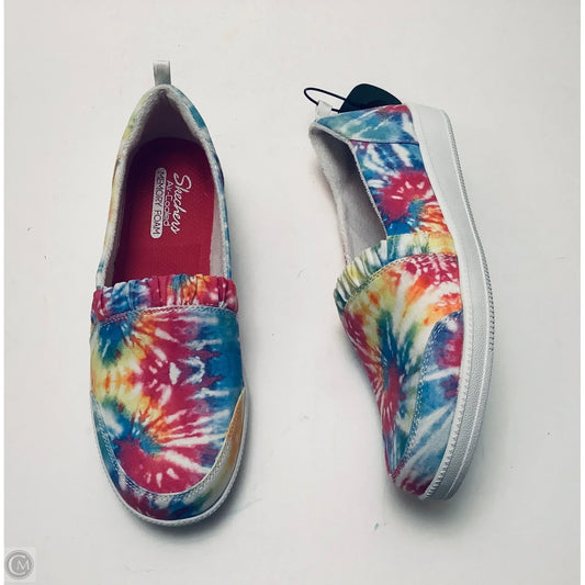 Shoes Athletic By Skechers In Tie Dye Print, Size: 10