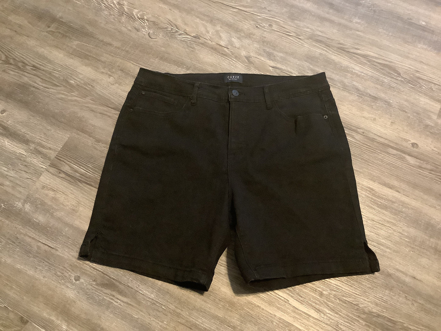Black Denim Shorts Curve Appeal, Size 14
