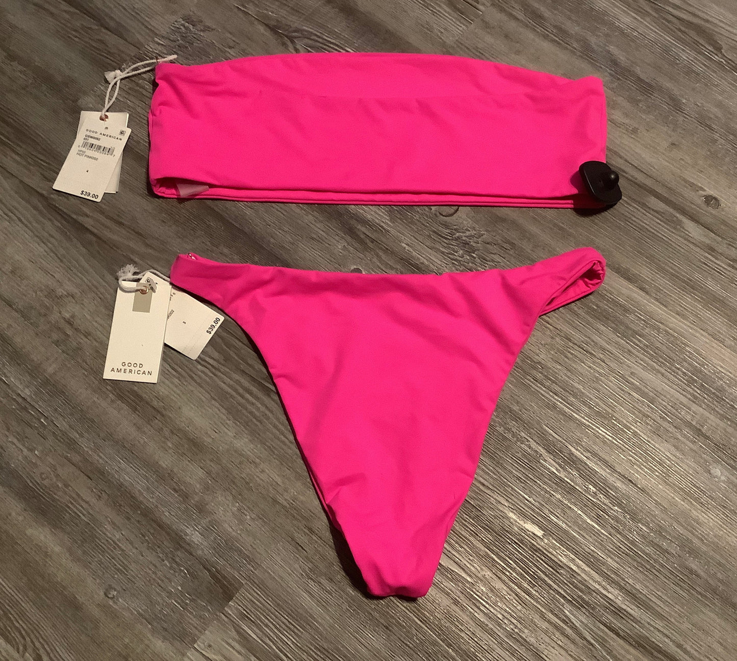 Pink Swimsuit 2pc Good American, Size 4