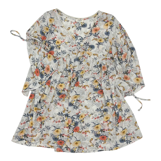 Tunic 3/4 Sleeve By Umgee In Floral Print, Size:M